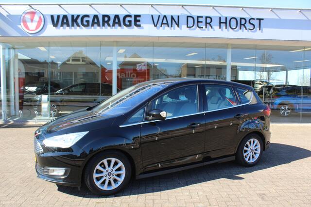 Ford C-MAX 1.0-125pk Titanium. Goed onderhouden hoogzitter ! Autm. airco dual, LM wielen, elektr. achterklep, cruise control, navigatie, telefoonvoorb., panoramadak, metallic lak, voorraamverwarming etc.