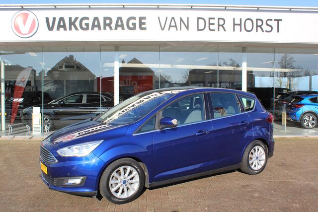 Ford C-MAX 1.0 Titanium , 125pk , Hoge Zit Climate control , Panoramadak , Navigatie , Cruise control , Trekhaak Dealer onderhouden , Bluetooth , Parkeersensoren V+A