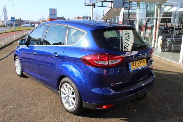Ford C-MAX 1.0 Titanium , 125pk , Hoge Zit Climate control , Panoramadak , Navigatie , Cruise control , Trekhaak Dealer onderhouden , Bluetooth , Parkeersensoren V+A