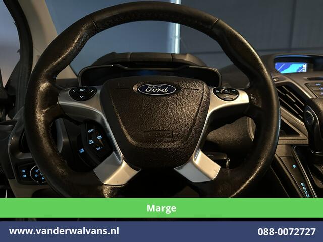 Ford Custom Tourneo 2.0 TDCI **MARGE, Geen btw, Geen bpm** 131pk Automaat L2H1 Personenbus Euro6 Airco | 2x zijdeur | 8-Zits | Navigatie Cruisecontrol, Trekhaak, Parkeersensoren, LM velgen, Verwarmde voorruit, Achterklep