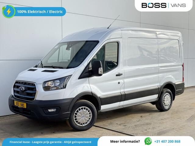 Ford E-Transit 390 75kWh 184PK Elektrisch 75kWh 334km WLTP BEV Snelladen L2H2 Climate Control Tacho Carplay Camera Stoelverwarming Parkeersensoren voor achter