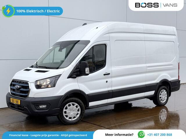 Ford E-Transit 390 184PK 390 Elektrisch 75kWh 334km WLTP BEV Snelladen L2H2 Climate Control Carplay Camera Stoelverwarming Parkeersensoren voor achter Laadkabel