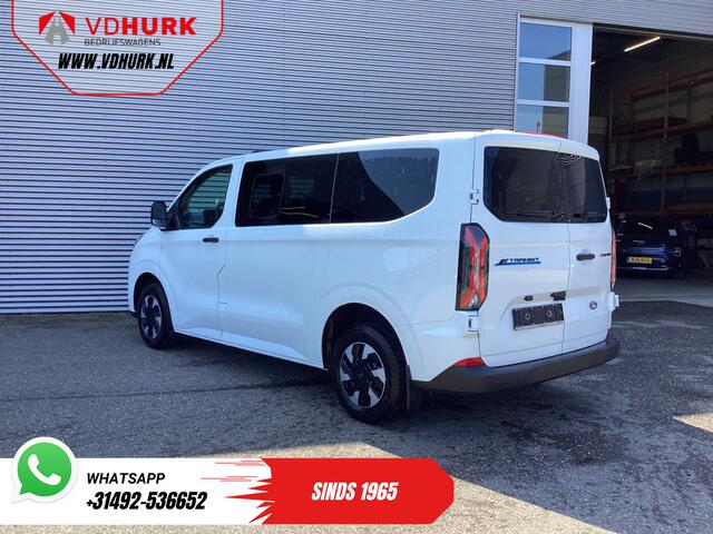 Ford E-Transit Cust Kombi Trend 71kWh 360 km WLTP LED/Standkachel/ Stoelverw./ Stuurverw./ Carplay/ 9 P/ 9 Persoons/ Climate/ Camera/ PDC/ Cruise