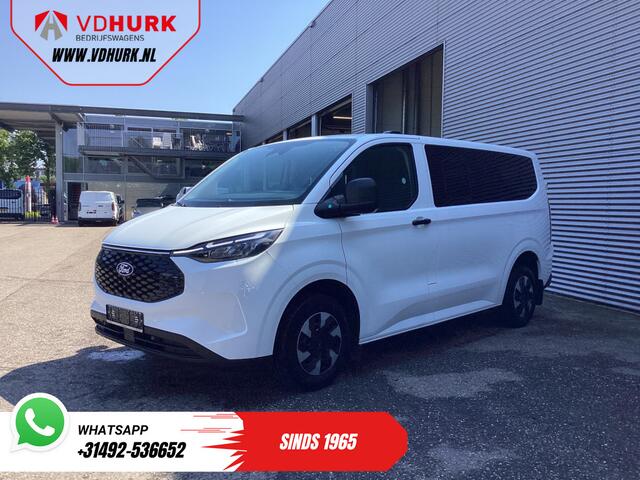 Ford E-Transit Cust Kombi Trend 71kWh 360 km WLTP LED/Standkachel/ Stoelverw./ Stuurverw./ Carplay/ 9 P/ 9 Persoons/ Climate/ Camera/ PDC/ Cruise