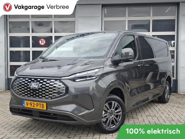 Ford E-Transit Cust. 340 L2H1 Limited 71 kWh | Android/Apple Carplay | LMV 17" | Voorstoelen/Voorruit Verwarmd | Rondomzicht Camera | Cruise Control Adaptief | Trekhaak | Airco |