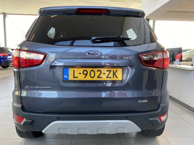 Ford ECOSPORT 1.0 EcoBoost Titanium S,Navigatie,Achteruitrijcamera,V&A Sensoren,Leder&Stoelverwarming,Keyless,Climate&Cruisecontrol,Spraakbediening,Ipod Usb Aansluiting,17 Inch Lmv