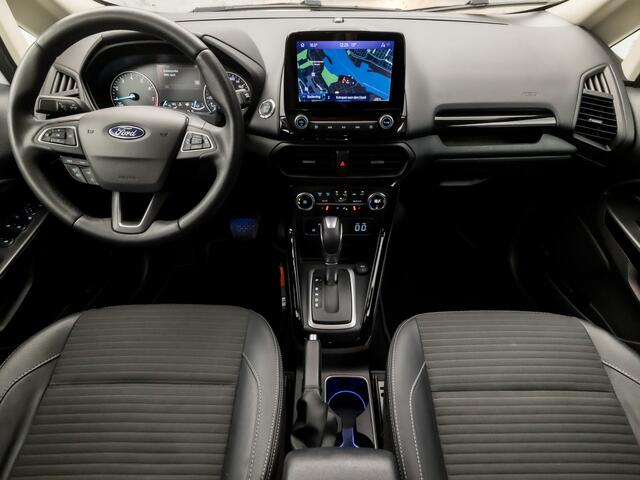 Ford ECOSPORT 1.0 EcoBoost Titanium Automaat (APPLE CARPLAY, GROOT NAVI, LEDER, STUUR/STOELVERWARMING, BANG&OLUFSEN, CLIMATE, SPORTSTOELEN, CAMERA, GETINT GLAS, CRUISE, NIEUWSTAAT)