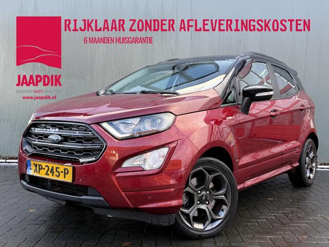 Ford ECOSPORT BWJ 2019 1.0 EcoBoost 126 PK ST-Line PANODAK | STOEL + STUURVERW. | FULL LED | VOORRUITVERW. | HALF LEDER | CAMERA | KEYLESS | CARPLAY + ANDROID | NAVI | CLIMA | CRUISE | LMV | PDC