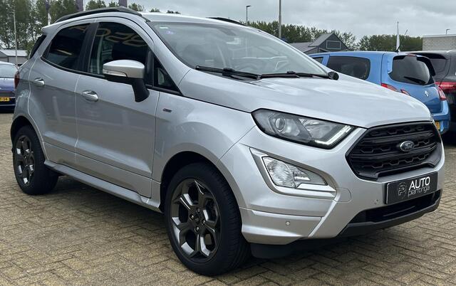 Ford ECOSPORT 1.0 EcoBoost ST-Line 125PK | ZEER LUXE! | Nette Staat! | Volledige Onderhoudshistorie | 2026 Onderhoud Gehad | NL Auto | NAP | Trekhaak | Dodehoekdetectie | Xenon | B&O Audio | Achteruitrijcamera | Parkeersensoren Voor en Achter | Grote Spoiler | Stoelverwarming | Stuurverwarming | Voorruitverwarming |