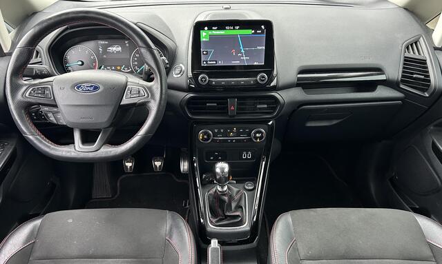 Ford ECOSPORT 1.0 EcoBoost ST-Line 125PK | ZEER LUXE! | Nette Staat! | Volledige Onderhoudshistorie | 2026 Onderhoud Gehad | NL Auto | NAP | Trekhaak | Dodehoekdetectie | Xenon | B&O Audio | Achteruitrijcamera | Parkeersensoren Voor en Achter | Grote Spoiler | Stoelverwarming | Stuurverwarming | Voorruitverwarming |