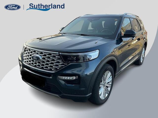 Ford EXPLORER 3.0 V6 EcoBoost PHEV Platinum 457pk | 7 persoons | Trekhaak | Panoramadak | BTW verrekenbaar | Adaptieve Cruise | Lederen bekleding | Stoelverwarming