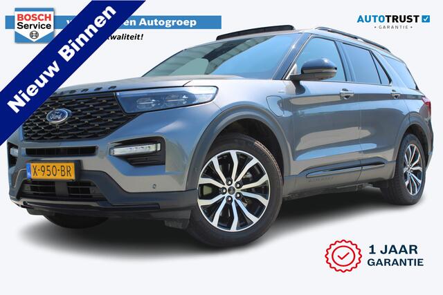 Ford EXPLORER 3.0 V6 EcoBoost PHEV ST-Line | Incl. 12 maanden garantie | 7-persoons | Trekhaak | Stoel/stuur verwarming | Stoelventilatie | Adaptieve cruise control | Climate control | Apple carplay/Android auto | Memory seat | Schuif/kantel dak |