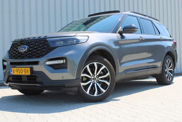 Ford EXPLORER 3.0 V6 EcoBoost PHEV ST-Line | Incl. 12 maanden garantie | 7-persoons | Trekhaak | Stoel/stuur verwarming | Stoelventilatie | Adaptieve cruise control | Climate control | Apple carplay/Android auto | Memory seat | Schuif/kantel dak |
