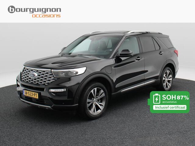 Ford EXPLORER 3.0 V6 457 Pk Automaat PHEV 7-Persoons | Stoel Verwarming/Ventilatie | Adaptive Cruise | 360 Camera | Trekhaak | Leer | Panoramadak | Bluetooth | 20 Inch | 60.556 Km !!