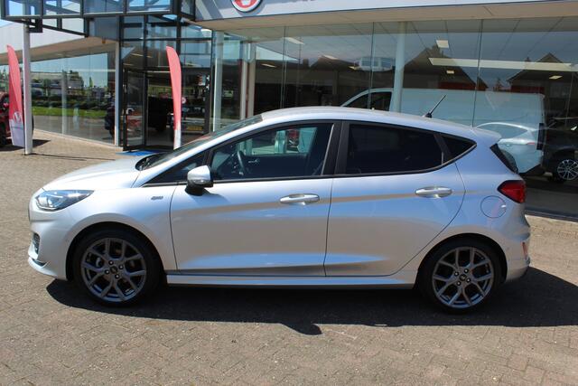 Ford FIESTA 1.0 100 pk EcoBoost ST-Line 5 deurs Winter pakket, Adap. cruise, Aut. airco, Camera, Carplay, Keyless Entry 17 Inch LMV LM velgen ,. Bluetooth