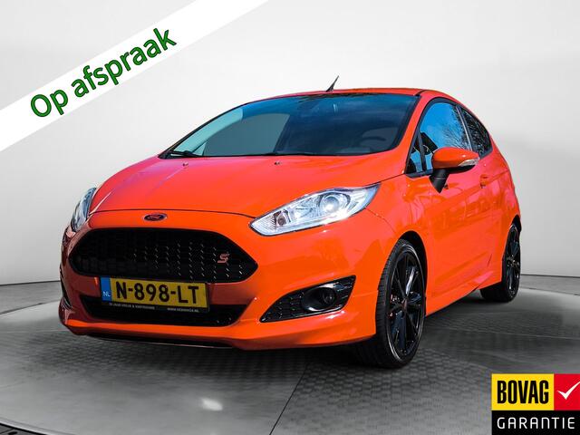 Ford FIESTA 1.0 EcoBoost Black Edition (141PK) Keurig-Onderh. BOVAG-Garantie. Bluetooth, Parkeersensoren, Sportstoelen, Airco/Climate, Lm-Velgen-17Inch, Privacy-Glas