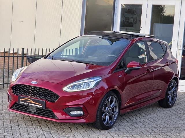 Ford FIESTA 1.0 EcoBoost ST-Line PANORAMADAK|NAVIGATIE|CRUISE CONTROL|B&O MUIZIEK|STOEL&STUUR VERWARMING|ECC/AIRCO|PDC ACHTER|17 INCH|DEALERE ONDERHOUDEN Maandag tot Vrijdag geopend van 09.00 tot 20.00 uur en Zaterdag van 09.00 tot 18.00 uur