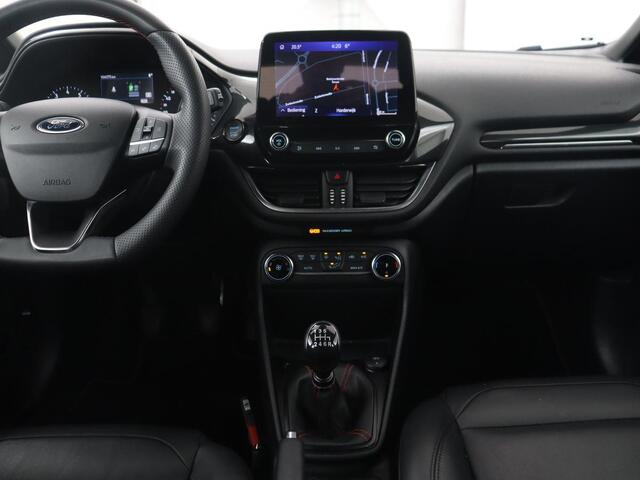 Ford FIESTA 1.0 EcoBoost Hybrid ST-Line | Leder | Navigatie | Carplay | Full LED | Climate control | Parkeerhulp | Cruise control | Bluetooth