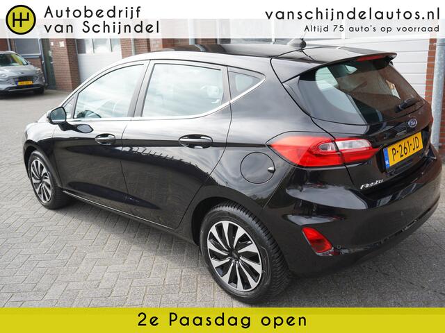 Ford FIESTA 1.0 ECOBOOST HYBRID TITANIUM ORIGINEEL NEDERLANDS NIEUW MODEL FULL LED ANDROID/APPLECARPLAY NAVI PARKEERSENSOREN ECC AIRCO CRUISECONTROL RIJSTROOKSENSOR 4X PERF ALL SEASON BANDEN ENZ...