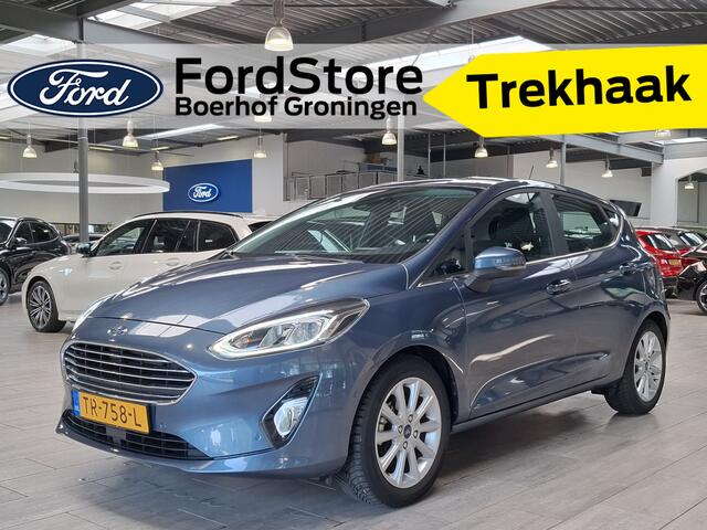 Ford FIESTA EcoBoost 100pk Titanium | Adapt. Cruise | B&O | Trekhaak | Parkeerhulp | Camera | B&O | Apple/Android Carplay |