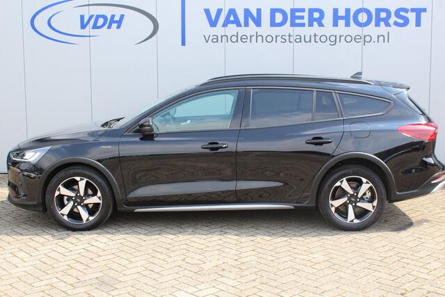 Ford FOCUS Wagon 1.0-155pk EcoBoost Mild-Hybrid Active AUTOMAAT ! Trekgewicht 1.500kg ! Slechts 8.100km ! Volautm. airco dual, navigatie, telefoonvoorb., adaptive cruise control, LED verlichting, metallic lak, camera, front-, lane- en side assist, LM wielen, Isofix 