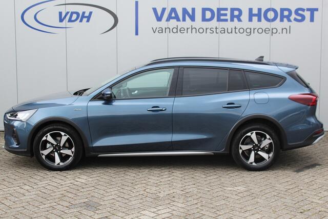 Ford FOCUS Wagon 1.0-155pk EcoBoost Mild-Hybrid Active AUTOMAAT ! Trekgewicht 1.500kg ! Slechts 6.600km ! Volautm. airco dual, navigatie, telefoonvoorb., adaptive cruise control, LED verlichting, metallic lak, camera, front-, lane- en side assist, LM wielen, Isofix 