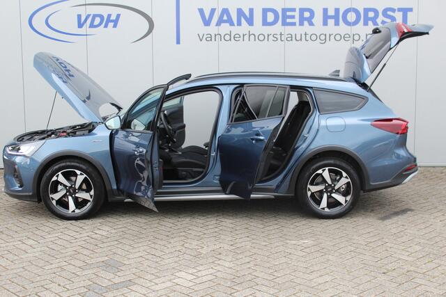 Ford FOCUS Wagon 1.0-155pk EcoBoost Mild-Hybrid Active AUTOMAAT ! Trekgewicht 1.500kg ! Slechts 6.600km ! Volautm. airco dual, navigatie, telefoonvoorb., adaptive cruise control, LED verlichting, metallic lak, camera, front-, lane- en side assist, LM wielen, Isofix 