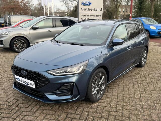 Ford FOCUS 1.0 EcoBoost Hybrid ST Line Wagon 155pk SCI Automaat | April leverbaar | Winter Pack | Chrome Blue | 12.3 inch personaliseerbare Digital Cockpit | Achteruitrijcamera | Draadloos opladen mobiele telefoon | Ford Keyless Entry