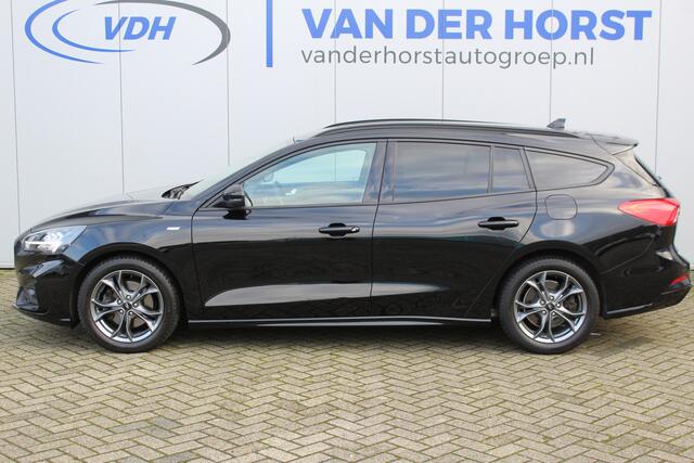 Ford FOCUS Wagon 1.0-125pk EcoBoost Mild-Hybrid ST-Line X . Luxe, correct nette en goed onderhouden Ford Focus Wagon ! Volautm. airco dual, navigatie, telefoonvoorb., camera, stuur-, stoel- en voorraamverwarming, head-up-display, elektr. trekhaak, LED verlichting et