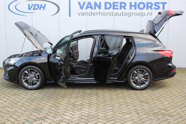 Ford FOCUS Wagon 1.0-125pk EcoBoost Mild-Hybrid ST-Line X . Luxe, correct nette en goed onderhouden Ford Focus Wagon ! Volautm. airco dual, navigatie, telefoonvoorb., camera, stuur-, stoel- en voorraamverwarming, head-up-display, elektr. trekhaak, LED verlichting et
