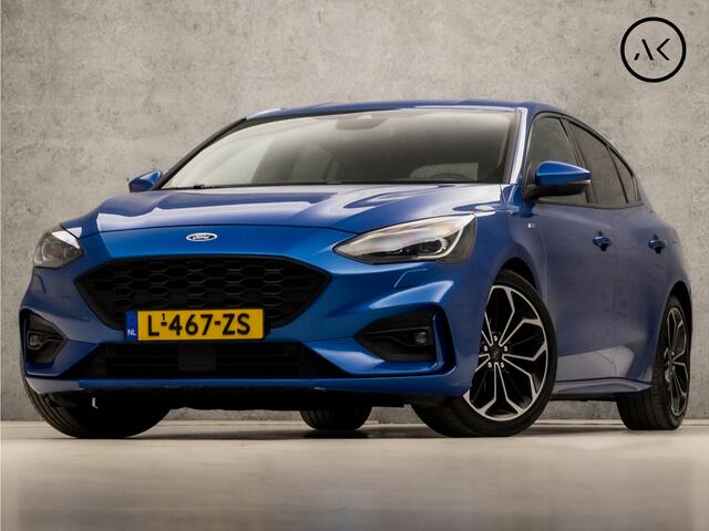 Ford FOCUS 1.5 EcoBoost ST-Line 150Pk Automaat (APPLE CARPLAY, GROOT NAVI, HEAD-UP DISPLAY, STUUR/STOELVERWARMING, LEDER, ADAPTIVE CRUISE, SPORTSTOELEN, CAMERA, ZWART HEMEL, LED, NIEUWE APK, NIEUWSTAAT)