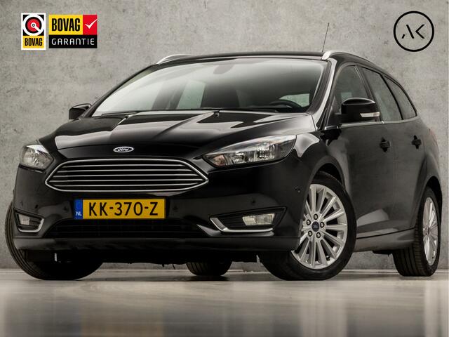 Ford FOCUS Wagon 1.0 Titanium (NAVIGATIE, CLIMATE, CRUISE, PARKEERSENSOREN, SPORTSTOELEN, KEYLESS, LM VELGEN, NIEUWSTAAT)