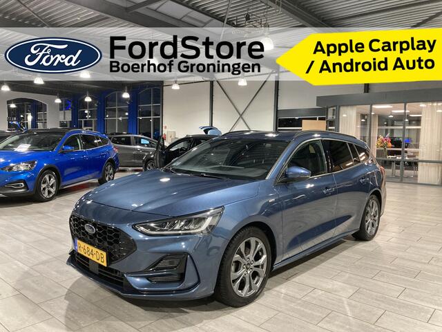 Ford FOCUS Wagon EcoBoost 125pk Hybrid ST Line | All-Seasons | 100% Dealer onderhouden | LED | Clima | Cruise | Draadloos CarPlay