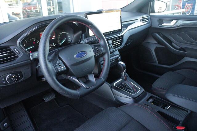 Ford FOCUS Wagon 1.0 155PK AUTOMAAT Hybrid ST LINE | ALL SEASON BANDEN | NAVIGATIE | DRAADLOZE APPLE CARPLAY/ANDROID AUTO | ADAPTIVE CRUISE CONTROL | LANE ASSIST | DODEHOEK DETECTIE | PARKEERSENSOREN VOOR + ACHTER | ACHTERUITRIJ CAMERA | LICHTMETALEN VELGEN 17" | DA