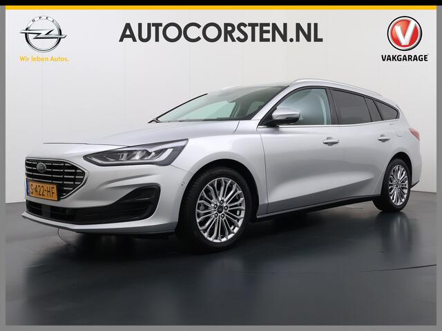 Ford FOCUS Wagon T 125PK Hybride Trekhaak Navi Camera LED Dual-ECC Keyless FordPass-ConnectStoel+Stuur+Voorruitverwarming Apple Carplay Android Auto Cruise Control Pdc Titanium Style DAB Bluetooth Lmv 17" Ecc GSM Draadloos Opladen Led Privacy Glas Isofix Lane Assist