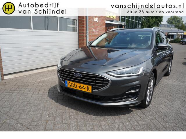 Ford FOCUS Wagon 1.0 ECOBOOST HYBRID TITANIUM ORIGINEEL NEDERLANDS NAVIGATIE ANDROID/APPLECARPLAY 4X ZGAN ALL SEASON BANDEN ECC AIRCO CRUISECONTROL LED PDC LMV ENZ...