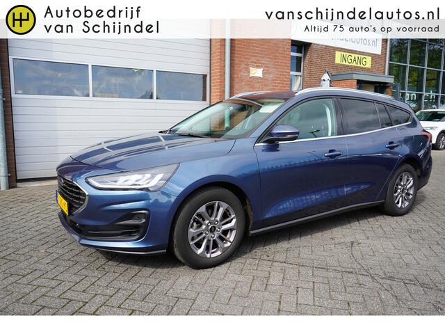Ford FOCUS Wagon 1.0 ECOBOOST HYBRID TITANIUM STYLE ORIGINEEL NEDERLANDS DEALER ONDERHOUDEN NAVIGATIE ANDROID/APPLECARPLAY FULL LED ECC AIRCO CRUISECONTROL PARKEERSENSOREN V+A 16INCH LMV BLUETOOTH KEYLESS PRIVACYGLAS ENZ...
