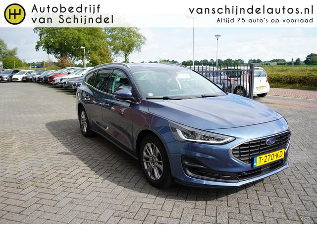 Ford FOCUS Wagon 1.0 ECOBOOST HYBRID TITANIUM STYLE ORIGINEEL NEDERLANDS DEALER ONDERHOUDEN NAVIGATIE ANDROID/APPLECARPLAY FULL LED ECC AIRCO CRUISECONTROL PARKEERSENSOREN V+A 16INCH LMV BLUETOOTH KEYLESS PRIVACYGLAS ENZ...