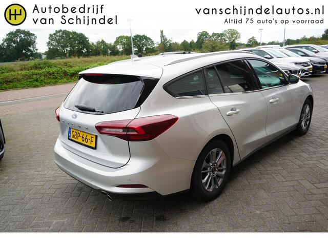 Ford FOCUS Wagon 1.0 ECOBOOST HYBRID 155PK TITANIUM *NL AUTO* 1500KG TREKGEWICHT DEALER ONDERHOUDEN NAVIGATIE ANDROID/APPLECARPLAY ECC AIRCO CRUISECONTROL LED PDC V+A 16INCH PRIVACYGLAS BLUETOOTH ENZ...
