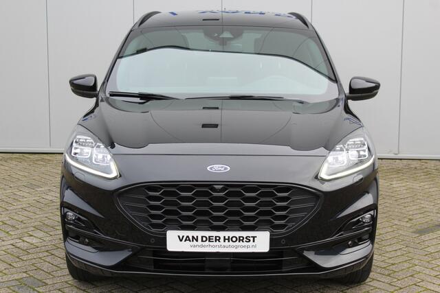 Ford KUGA 2.5-225pk PHEV ST-Line X. Let op ! Slechts 9.600km ! Volautm. airco dual, stoel- en voorraamverwarming, side- en lane assist, metallic lak, navigatie, telefoonvoorb., camera v+a, keyless entry/keyless go, elektr. achterklep, LM wielen, B&O soun