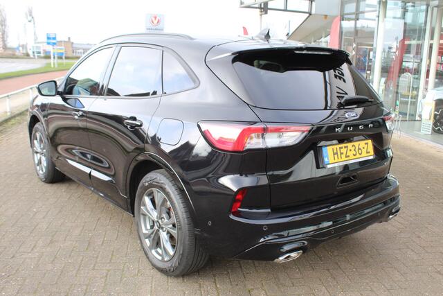 Ford KUGA 2.5-225pk PHEV ST-Line X Hybrid-AUTOMAAT ! Fabr. garantie t/m 11-03-2028 ! Slechts 16.000km ! Volautm. airco dual, stoel-, stuur- en voorraamverw., technologie-, styling- en bestuurders assistent pakket, elektr. trekhaak, camera v+a, HUD etc.