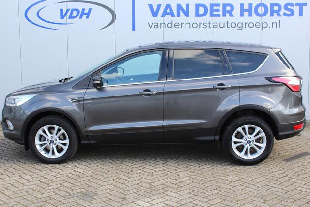 Ford KUGA 1.5-120pk EcoBoost Titanium. Goed onderhouden en erg nette Ford Kuga ! Trekgewicht 1.800kg ! Autm. airco dual, trekhaak, cruise control, metallic lak, voorraamverwarming, LM wielen, parkeersensoren achter, navigatie, telefoonvoorbereiding etc.