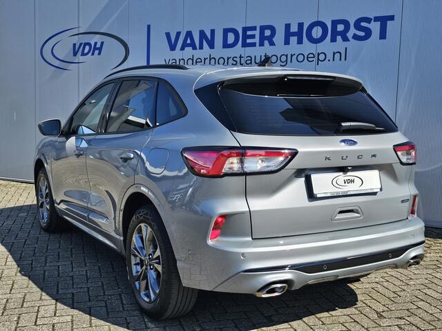 Ford KUGA 2.5-225pk PHEV ST-Line X. Fabr. garantie t/m 04-03-2028 ! Slechts 13.000km ! Autm. airco dual, side- en lane assist, camera v+a, parkeersensoren, elektr. achterklep, stoel-, stuur- en voorraamverw., metallic lak, head-up displ., B&O soundsyst., adapt. cru
