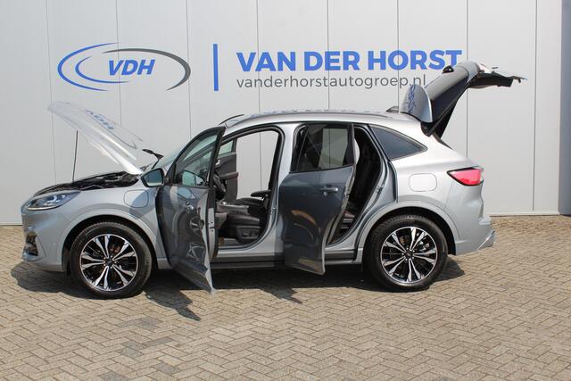 Ford KUGA 2.5-225pk PHEV ST-Line X. Hybride rijden voor een redelijke prijs ! Volautm. airco dual, Metallic lak, Stuur-, stoel-, achterbank- en voorraamverwarming, Side-en lane assist, Camera, pdc v+a, Adaptive Cruise Control, Elektr. achterklep etc, etc.