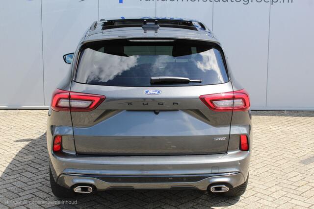Ford KUGA 2.5-243pk PHEV ST-Line X. Nieuwste model ! Van ¤. 54.937,- voor ¤. 44.450,- ! Trekgewicht van 2.100kg ! Schuif / kanteldak Elektrisch inklapbare Trekhaak, vooruit, stuur, stoelverwarming V+A, 360 Camera, HUB, Apple/Androidauto, Elektrisch verstelbare sto
