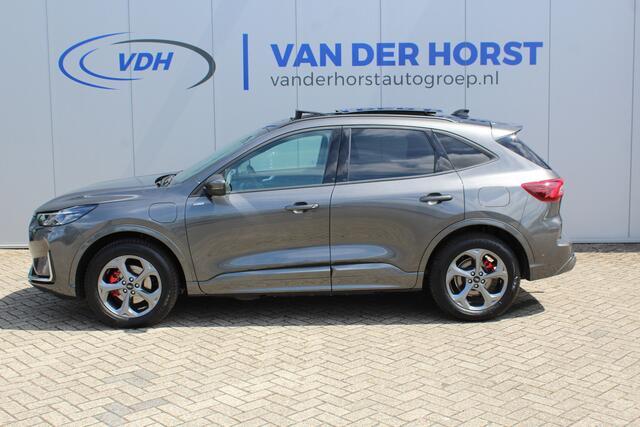Ford KUGA 2.5-243pk PHEV ST-Line X. Nieuwste model ! Van ¤. 54.937,- voor ¤. 44.450,- ! Trekgewicht van 2.100kg ! Schuif / kanteldak Elektrisch inklapbare Trekhaak, vooruit, stuur, stoelverwarming V+A, 360 Camera, HUB, Apple/Androidauto, Elektrisch verstelbare sto