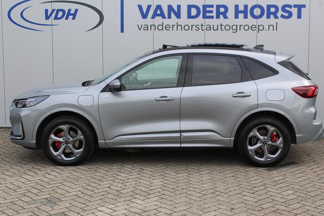 Ford KUGA 2.5-243pk PHEV ST-Line X. Nieuwste model ! Van ¤. 54.937,- voor ¤. 44.450,- ! Trekgewicht 2.100kg ! Elektr. panoramadak, Elektr. inklapb. trekhaak, stoel-, stuur- en voorraamverw., lane- en side assist, 360gr. camera, HUD, Apple/Android, Elektr. verstelb.