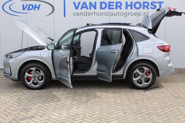 Ford KUGA 2.5-243pk PHEV ST-Line X. Nieuwste model ! Van ¤. 54.937,- voor ¤. 44.450,- ! Trekgewicht 2.100kg ! Elektr. panoramadak, Elektr. inklapb. trekhaak, stoel-, stuur- en voorraamverw., lane- en side assist, 360gr. camera, HUD, Apple/Android, Elektr. verstelb.