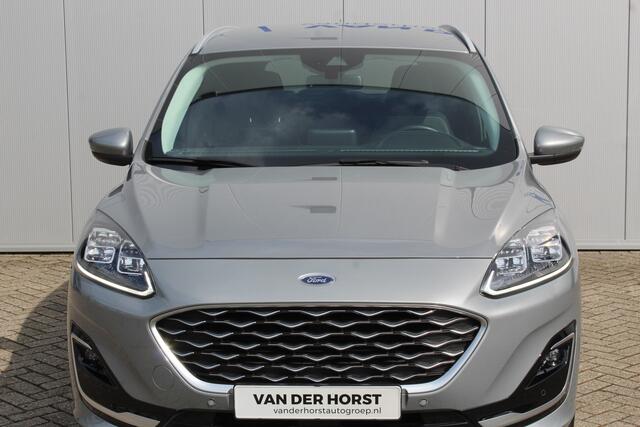 Ford KUGA 2.5-225pk PHEV Vignale. Heerlijke, luxe en comfortabele SUV ! Autm. airco dual, LM wielen, metallic lak, cruise control, lederen interieur, stoel-, stuur- en voorraamverw., elektr. achterklep, B&O soundsystem, navigatie, telefoonvoorb. etc, etc.