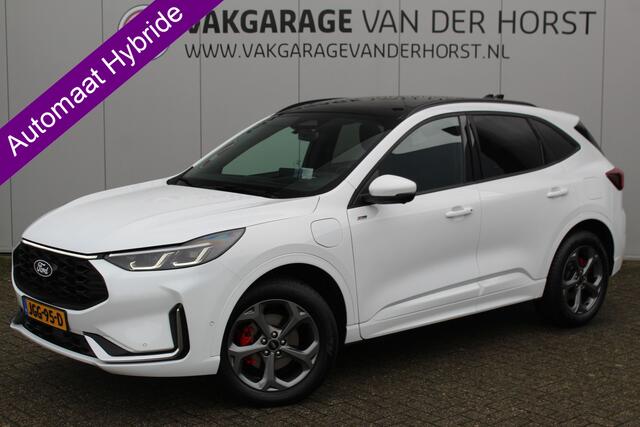Ford KUGA 2.5-243pk PHEV ST-Line X. Van ¤. 54.937,- voor ¤. 43.735,- ! Trekgewicht van 2.100kg ! Elektr. verstelb. AGR stoelen voor, Stoel-, stuur-, voorraam- en achterbank verwarming, Elektr. panorama/schuif-kanteldak , Trekhaak elektr. wegklapbaar, B&O soundsyst.